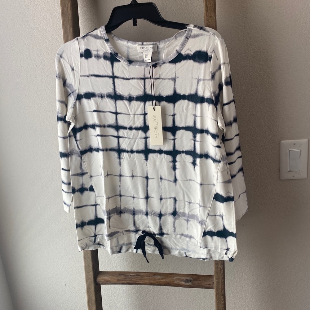 NWT Rachel Zoe quarter sleeve drawcord hem